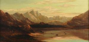 LESLIE Charles 1835-1890,Mountainous landscape with a loch at su,1881,Bellmans Fine Art Auctioneers 2024-02-19