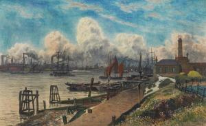 LESLIE Francis Seymour,Charlton Ballast Wharf,1894,Bellmans Fine Art Auctioneers 2023-10-10