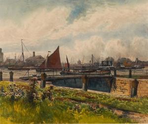 LESLIE Francis Seymour 1851-1925,Off Woolwich Dockyard,1893,Bellmans Fine Art Auctioneers 2023-10-10