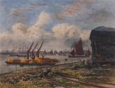 LESLIE Francis Seymour 1851-1925,Woolwich Dockyard,1984,Bellmans Fine Art Auctioneers GB 2023-03-28