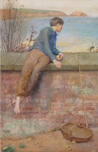 LESLIE Harold 1911-1940,A boy on a wall,1817,Woolley & Wallis GB 2013-03-13