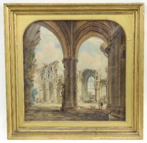 LESSELS John 1809-1883,Melrose Abbey interior of the church and north ,Simon Chorley Art & Antiques 2016-11-22