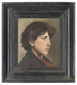 LESSI Tito Giovanni 1858-1917,Portrait of a boy, bust-length, in profile,Christie's GB 2011-04-05
