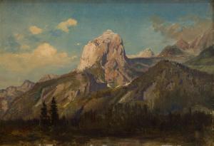 Lessing Konrad Ludwik 1852-1916,Mountain landscape with a lake,Desa Unicum PL 2020-04-07