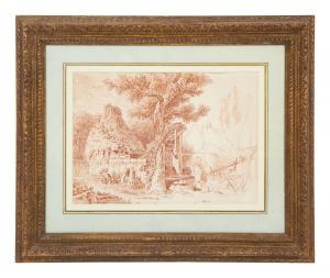 LESUEUR Louis 1746-1803,Study of Cottage and Tree,Hindman US 2024-03-29