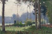 LESUR c,Paysage de sous bois,Saint Germain en Laye encheres-F. Laurent FR 2014-12-14