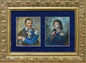 LESZCZYNSKI Wladyslaw 1852-1916,Para portretów: Ks. Józef Poniatowski i Tadeusz,Sopocki Dom Aukcjny 2020-04-18