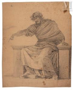 LETHIERE Guillaume 1760-1832,Etude de romain plaidant,Millon & Associés FR 2023-03-17