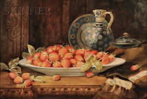 LETOUR Julian 1800-1900,Still Life with Stawberries and Blue and White Pottery,Skinner US 2010-09-24