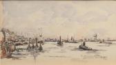 LEUDET Jacques 1900-1900,Le port du Havre,1935,Le Havre encheres FR 2017-07-10