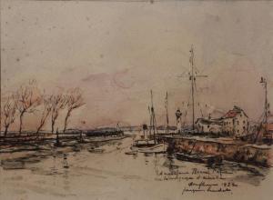 LEUDET Jacques 1900-1900,The Quiet Harbour Side,Mallams GB 2017-04-10