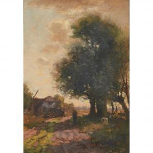 LEURS Johannes Karel 1865-1938,TREES BY THE ROAD,Lyon & Turnbull GB 2021-03-10