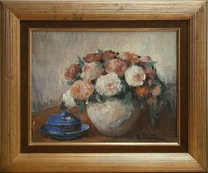 LEUTENEZ Richard Léon 1881-1963,Vase aux roses,Campo & Campo BE 2016-11-29