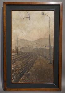 LEUTHER Charles 1920,Voie de chemin de fer à Pepinster,Legros BE 2019-05-09