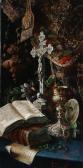 LEUTZ ELISE,An Exceptional Still Life with Crucifix, Chalice, ,1885,Jackson's US 2013-11-19
