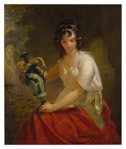 LEUTZE Emmanuel Gottlieb 1816-1868,NYDIA, THE BLIND GIRL OF POMPEII,1840,Sotheby's GB 2020-04-24