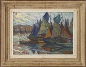LEUZE HIRSCHFELD Emmy 1884-1973,Voiliers au port de Concarneau,Adjug'art FR 2023-07-08