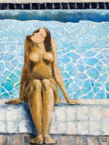 LEVAN Stepanyan 1963,Nude at the Pool Side,2014,Montefiore IL 2015-11-03