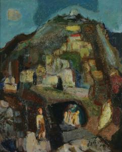 LEVANON Mordechai 1901-1968,Landscape,1950,Tiroche IL 2023-09-20