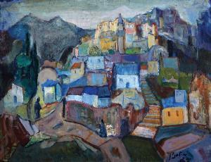 LEVANON Mordechai 1901-1968,Landscape,1952,Tiroche IL 2018-01-20