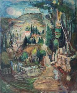 LEVANON Mordechai 1901-1968,Landscape,1948,Matsa IL 2024-03-27