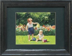 LEVENSON Sol 1910-2006,Depicts children in garden,Eldred's US 2018-05-19