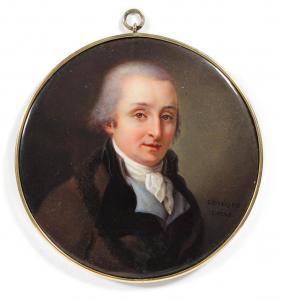 LEVEQUE Henri 1769-1832,Portrait miniature of a gentleman,1800,Galerie Koller CH 2022-09-22