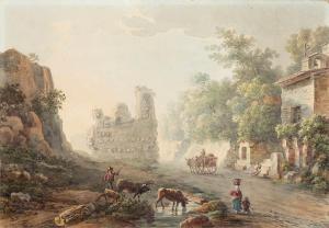 LEVEQUE Henri 1769-1832,Tomba degli Orazi e Curiazi,1810,Bertolami Fine Arts IT 2019-12-05