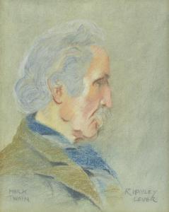 LEVER Richard Hayley 1876-1958,Portrait of Mark Twain,Leonard Joel AU 2015-06-23
