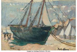 LEVER Richard Hayley 1876-1958,Sailboat at Anchor,Heritage US 2024-03-22