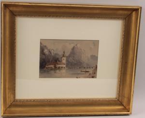 LEVESON GOWER Francis 1800-1857,Schloss Orth  at Lake Traunsee,1845,Palais Dorotheum AT 2013-10-24