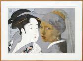 LEVI Josef 1938,Utamaro and Vermeer,1987,Ro Gallery US 2012-12-06