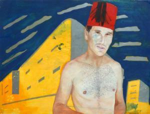 LEVI Pamela 1949-2004,The Artist Gabi Klasmer with a Red Hat,1999,Tiroche IL 2023-12-31