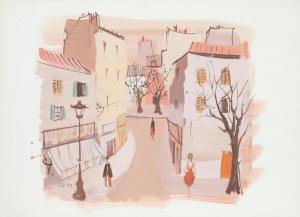 LEVIER Charles 1920-2003,Early Spring Paris Street,1965,Ro Gallery US 2024-03-23