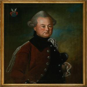 LEVIN Elias,Portrait of Lieutenant Friederich Ludwig von Bülow,1772,Bruun Rasmussen DK 2009-10-19