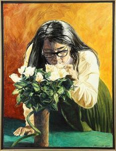 LEVIN LAU Katherine 1954,Untitled (Girl Smelling Roses),Clars Auction Gallery US 2015-02-21