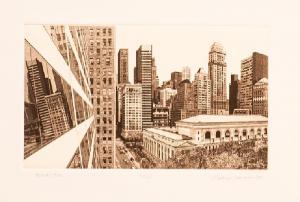 LEVINE Martin 1945,View of the New York Public Library at Bryant Park,1993,Ro Gallery US 2018-09-28