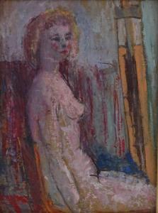 Levine Sylvia 1911-1998,nude in the studio,Burstow and Hewett GB 2018-09-20