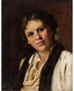 LEVITAN ISAAK 1860-1900,Portrait of Sofia Kuvshinnikova,1886,Shapiro Auctions US 2017-10-18