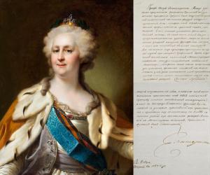 LEVITSKY Dimitri Gregoriovitc 1735-1822,Portrait of the Empress Catherine the Gre,18th,MacDougall's 2021-12-01