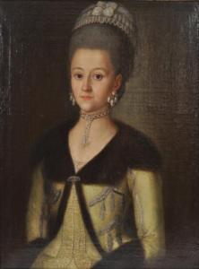 LEVITZKY Dimitri,Portrait de jeune femme à la robe bordée de fourrure,1780,EVE FR 2012-06-13