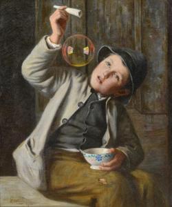 LEVORATI Guido 1888-1960,Il ragazzo con bolla di sapone,1906,Meeting Art IT 2021-03-13