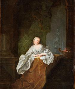 LEVRAC TOURNIERES Robert 1667-1752,Femme dans un temple,Neret-Minet FR 2022-04-01