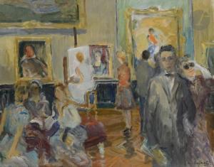 LEVREL Rene 1900-1981,Au Musée du Louvre,1961,Ader FR 2021-09-24