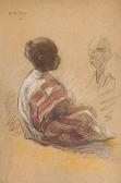 LEVY Alphonse Jacques 1843-1918,Jeune fille assise,Aguttes FR 2012-01-24
