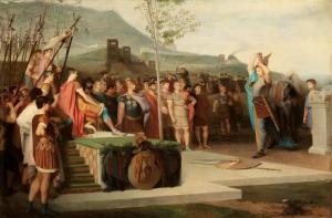 LEVY Emile 1826-1890,Vercingetorix throws down his arms at the feet of ,1863,Sotheby's GB 2022-06-15