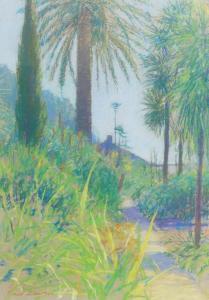 LEWIN PAUL 1967,View of a path through palms,Rosebery's GB 2022-12-14