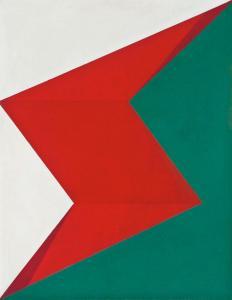 LEWIS Doris Lindo,White, Red & Green (Abstract),1959,Los Angeles Modern Auctions 2012-10-07