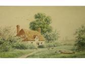 LEWIS E,View of a red-roofed country cottage,Andrew Smith and Son GB 2008-02-26