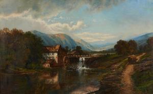 Lewis Edmund Darch 1835-1910,Mountainside Mill,1871,Skinner US 2024-03-06